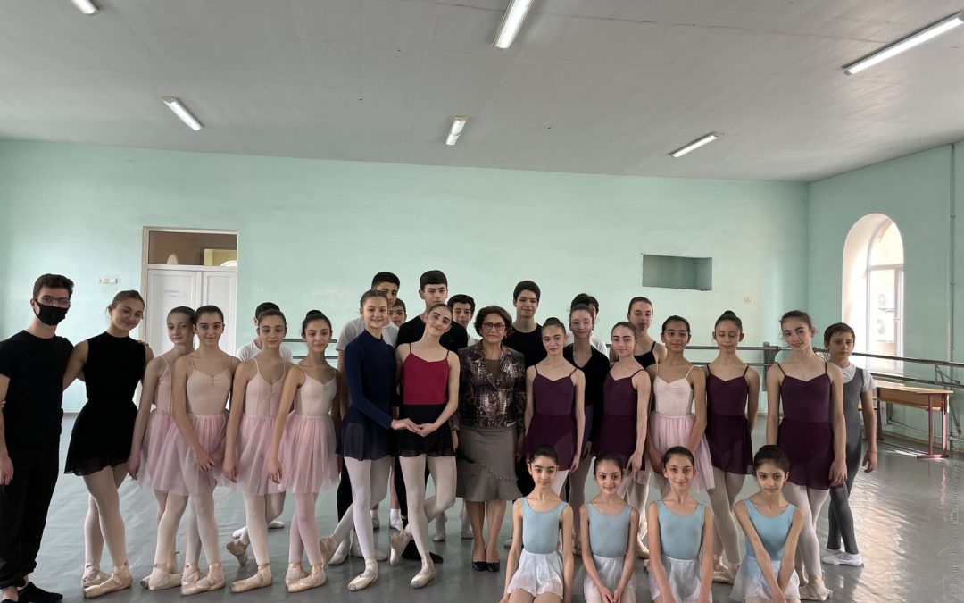 “The Bald Hedgehog” ballet is being prepared for staging. Mrs. Nouneh Sarkissian was present at the rehearsal of her fairy tale